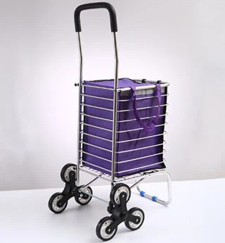 Aluminium alloy shopping cart with oxford cloth bag